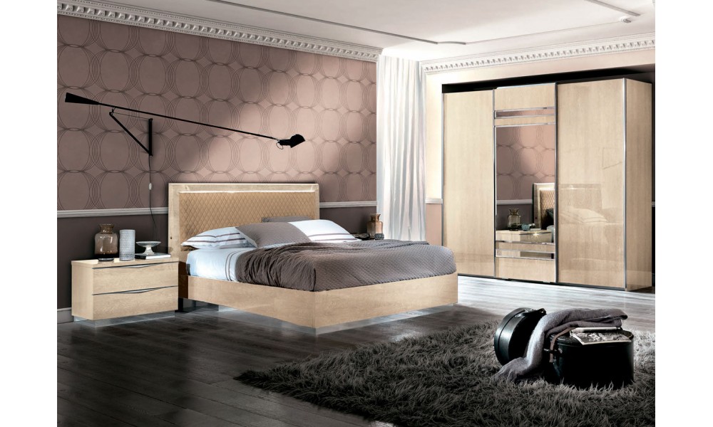 Спальня "Платинум" янтарная береза Спальня "Платинум" янтарная береза